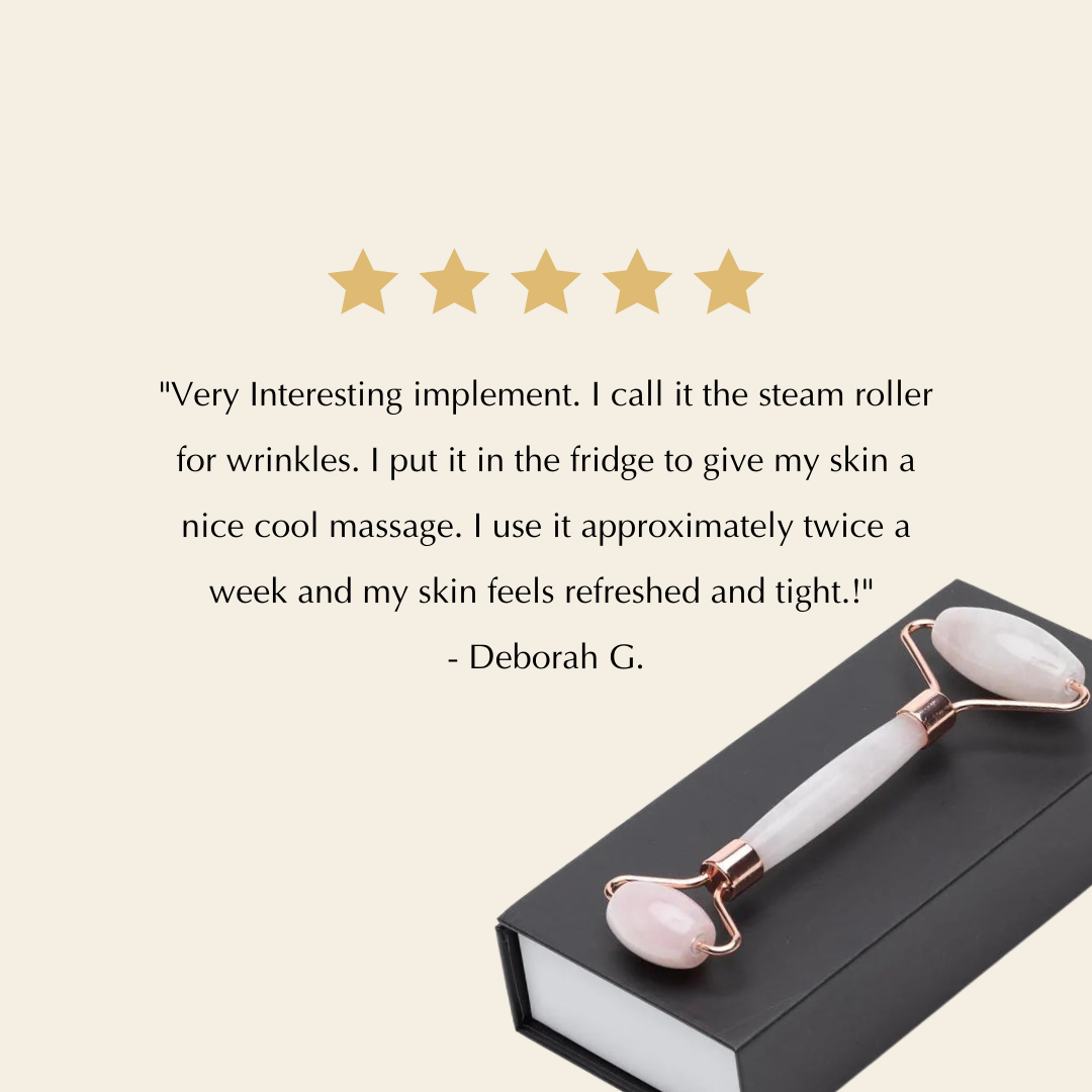 Lagoon Genuine Rose Quartz Facial Roller