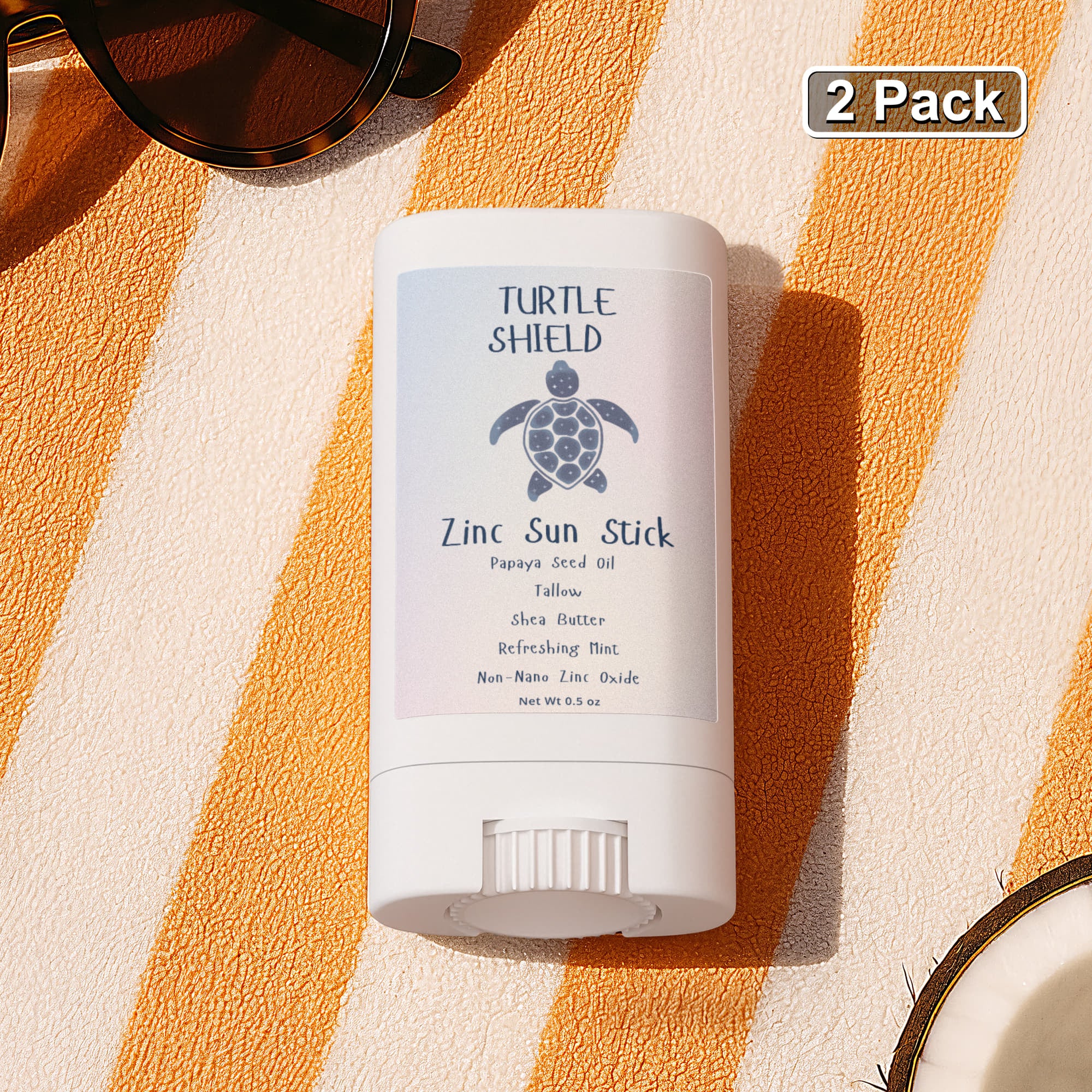 Turtle Shield Zinc Sun Stick (2 Pack)