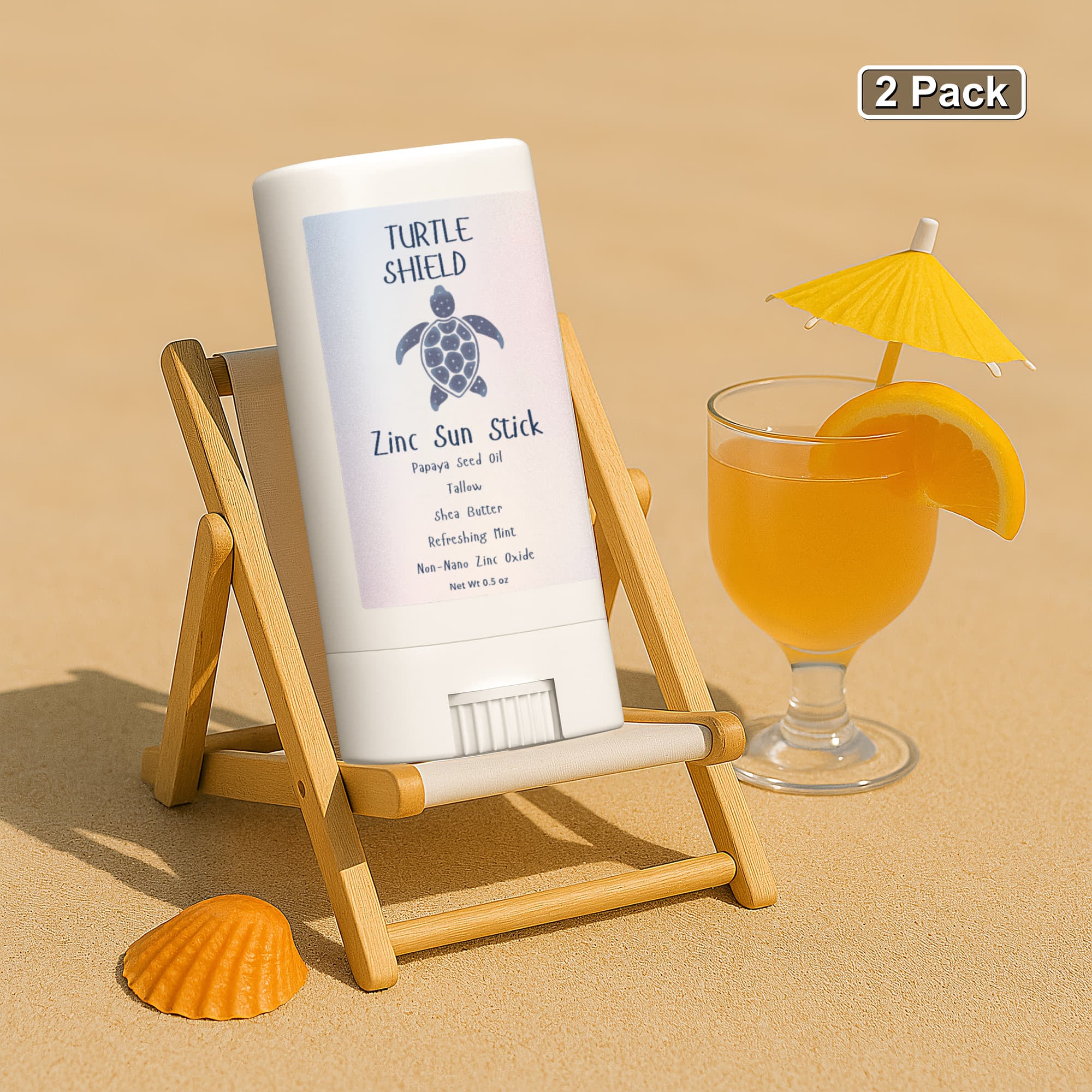 Turtle Shield Zinc Sun Stick (2 Pack)